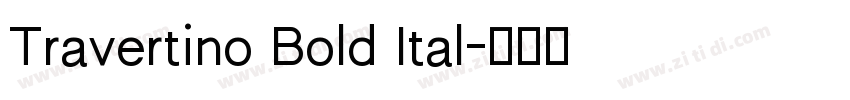 Travertino Bold Ital字体转换